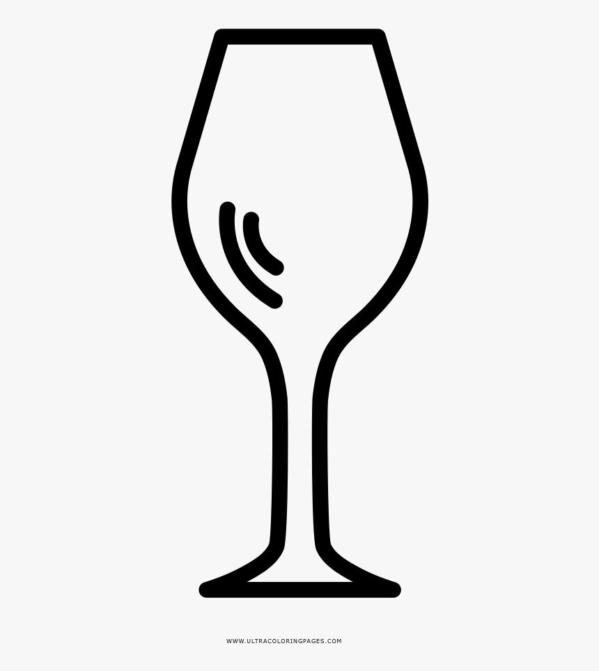 Copa De Vino Página Para Colorear - Champagne Stemware, HD Png Download