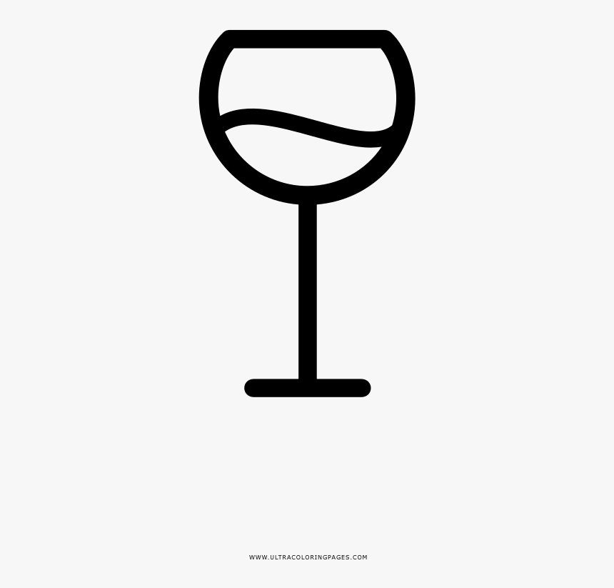 Copa De Vino Página Para Colorear, HD Png Download