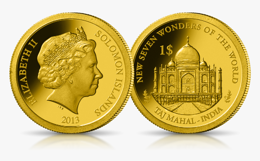Kolekcja Złote Monety Nowe Siedem Cudów Świata Taj - Old Coins Of Gold India, HD Png Download