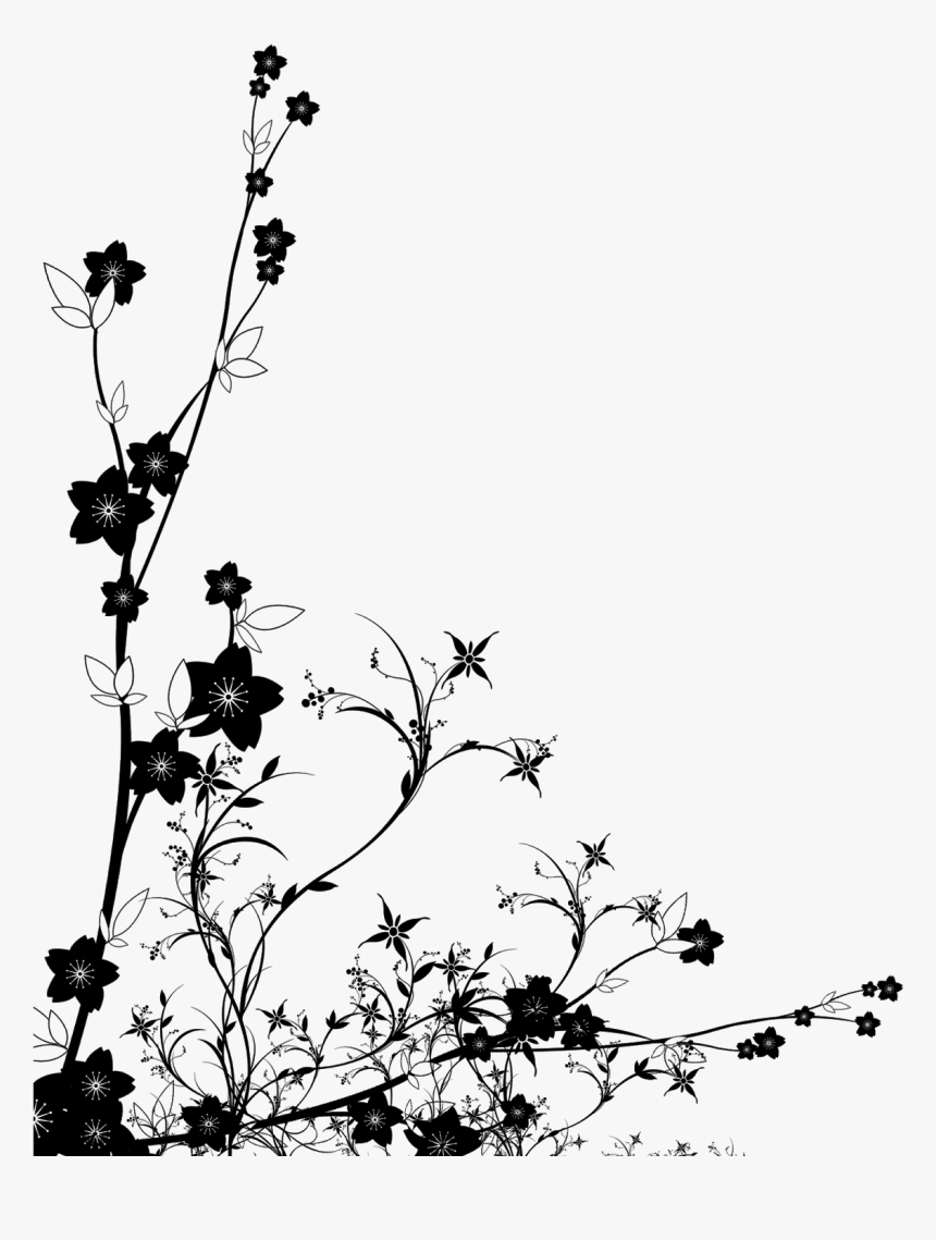 Red White And Black Floral Background, HD Png Download