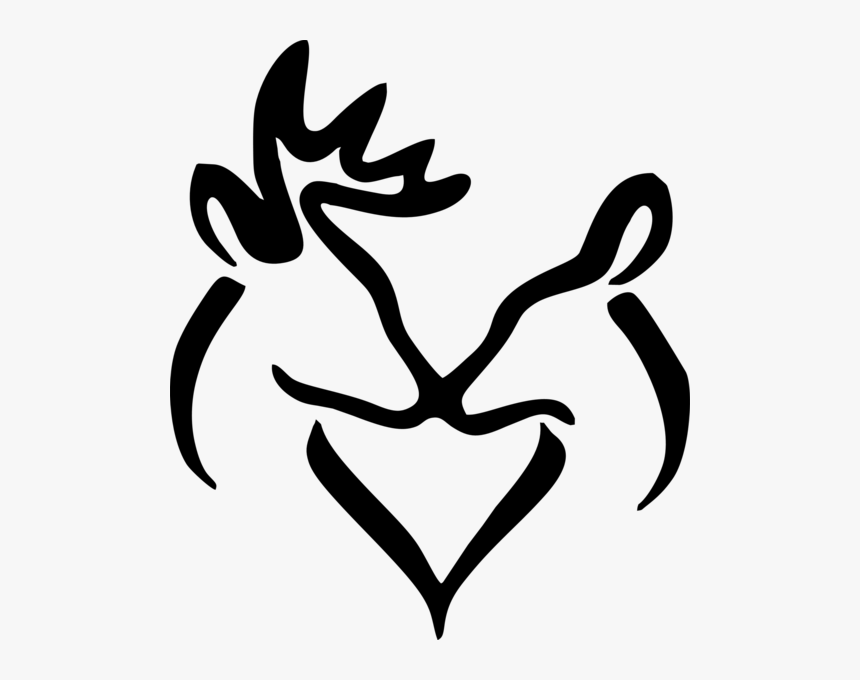 Stag And Doe Silhouette, HD Png Download