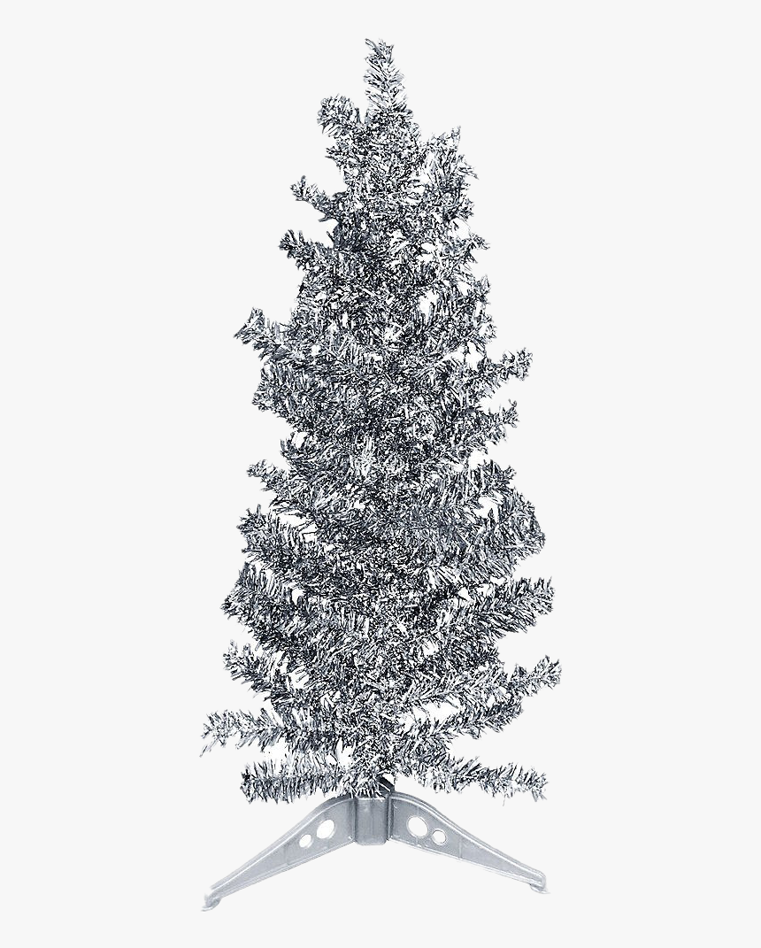 Tinsel Christmas Tree Transparent Background - Plastic Gold Christmas Tree, HD Png Download