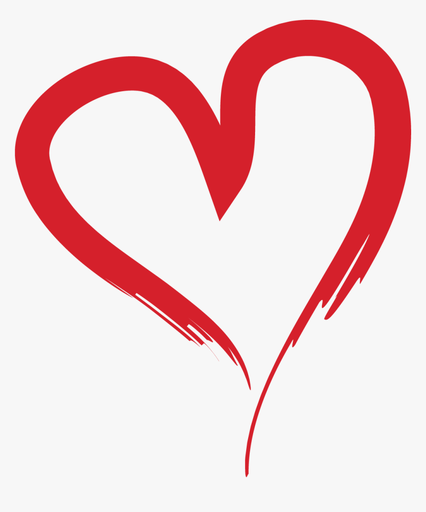 Coração Feito Com Pincel Png, Transparent Png