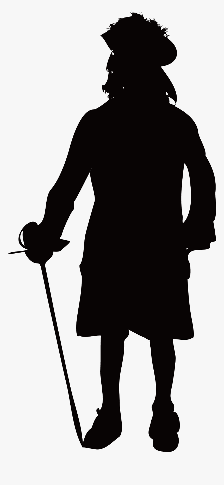 Silhouette Black And White - Cupid Clipart, HD Png Download