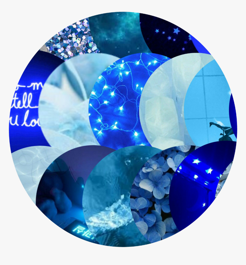 #blue #aesthetic #circles, HD Png Download