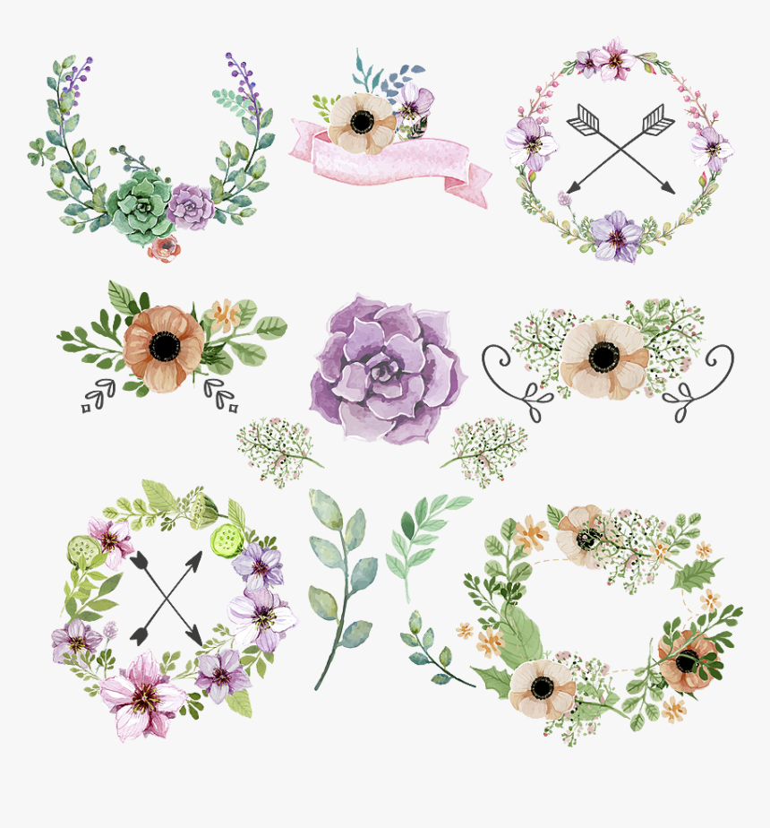 Border Wedding Floral Designs, HD Png Download