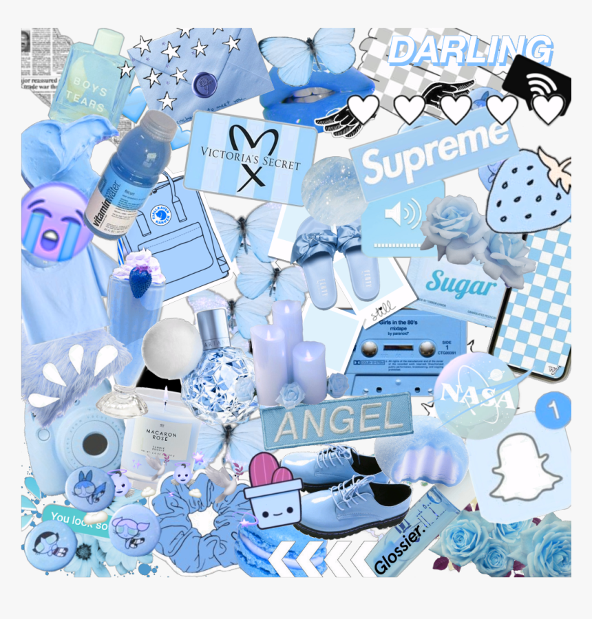 #blueaesthetic #blue #aesthetic #aestheticedit #aesthetics - Supreme, HD Png Download