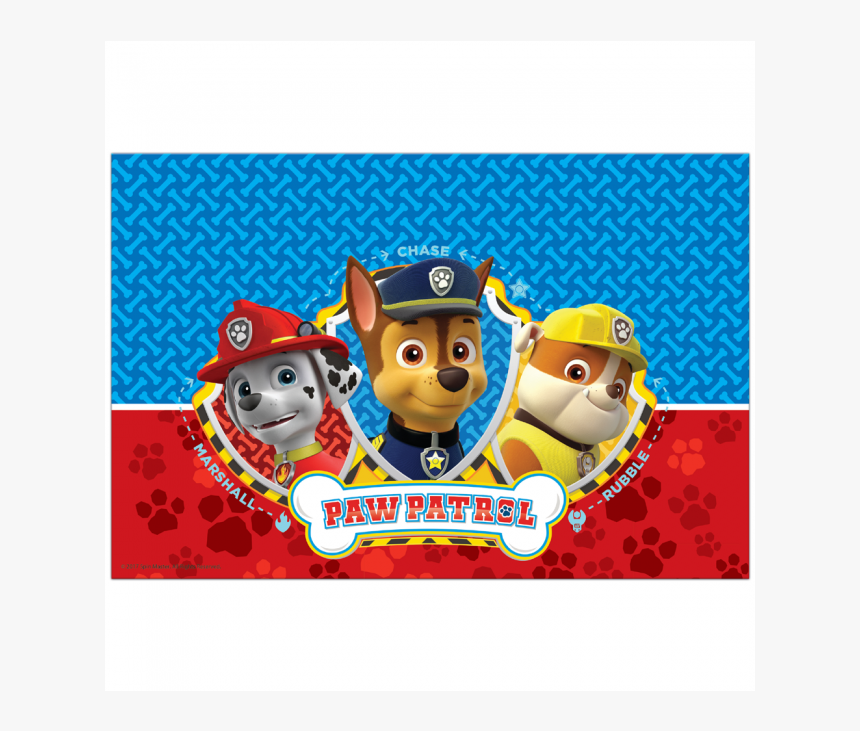 Paw Patrol Plastik Dug - Paw Patrol Table Cover, HD Png Download