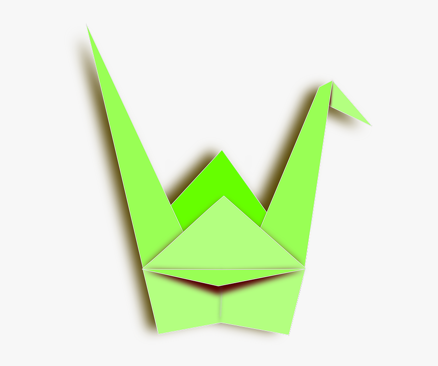 Origami Crane Gif Flying, HD Png Download