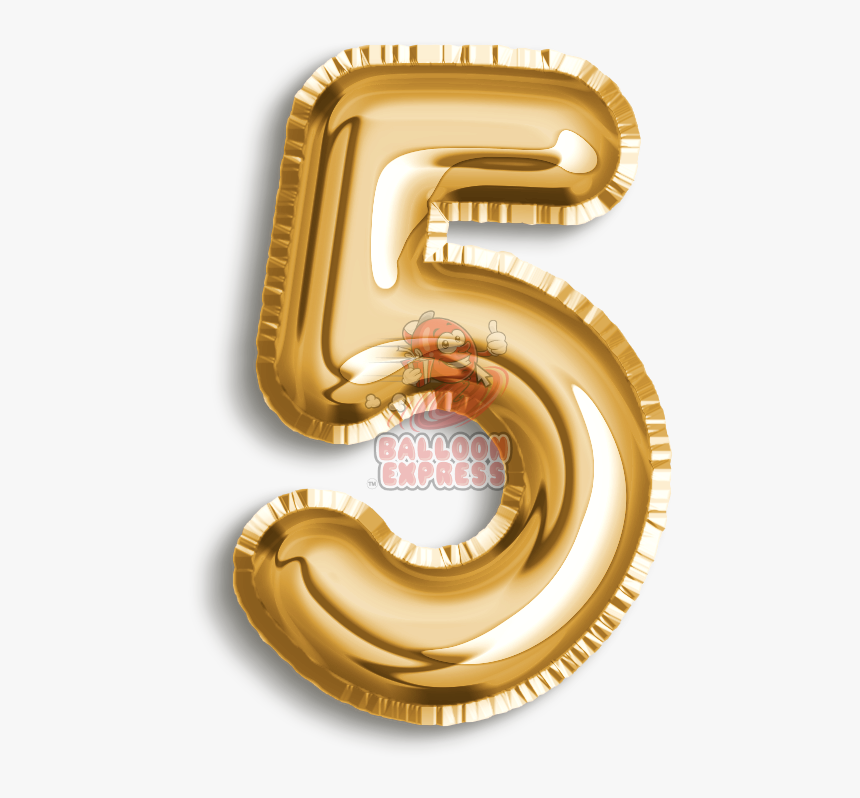 Number 5 Balloon Png, Transparent Png