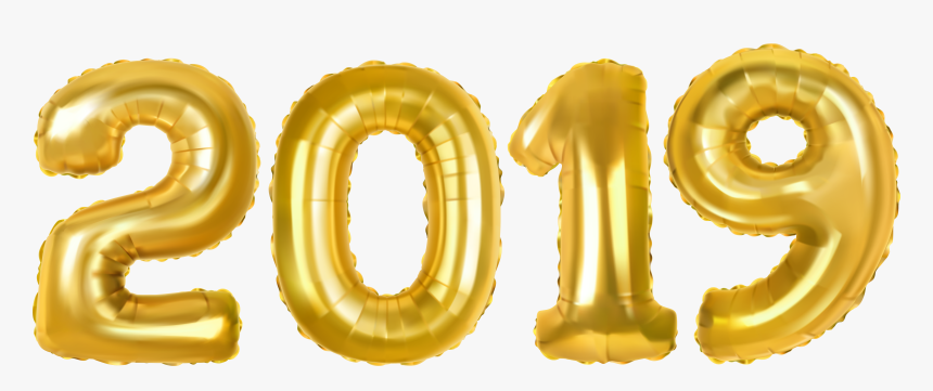 2019 Gold Balloons Clipart Clip Art Royalty Free 2019 - 2019 Gold Balloons Png, Transparent Png