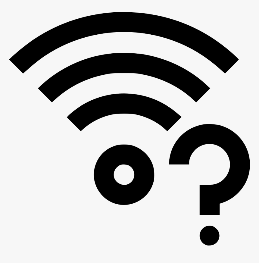 Transparent Black And White Question Mark Clipart - Wifi Sign, HD Png Download