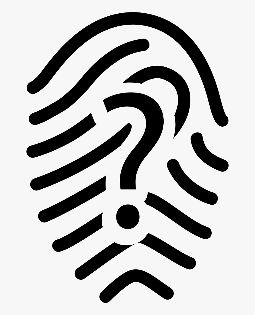 Fingerprint With Question Mark - Fingerprint Phone Icon, HD Png Download