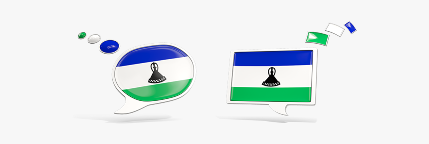 Two Speech Bubbles - Lesotho Flag, HD Png Download