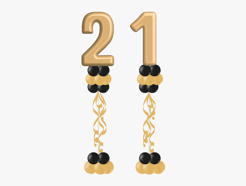 Number Balloon Pillars - Earrings, HD Png Download