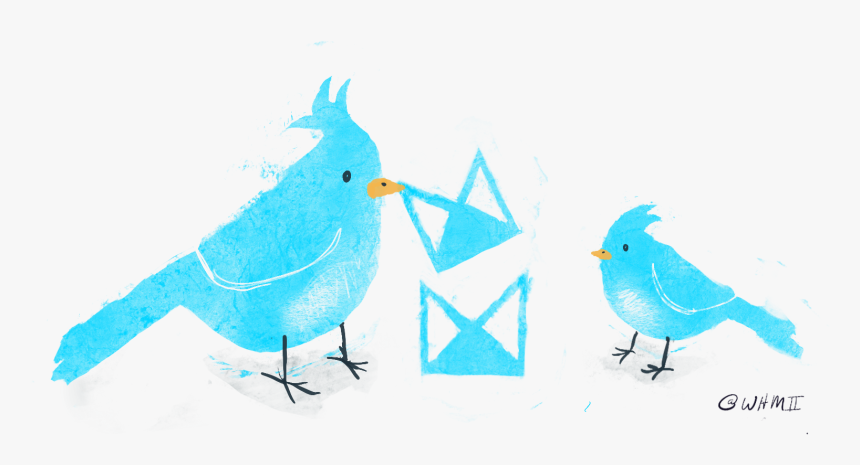 Neat Illustration Of 2 Birds Playing With The Neat - Illustration, HD Png Download