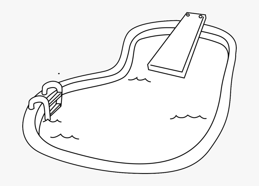 Pool Clipart Black And White, HD Png Download
