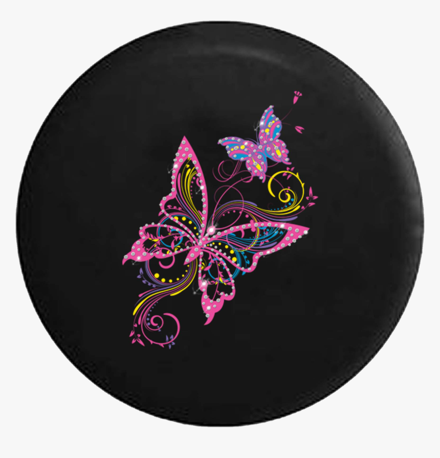 Butterfly Tire Cover For Jeep Wrangler, HD Png Download