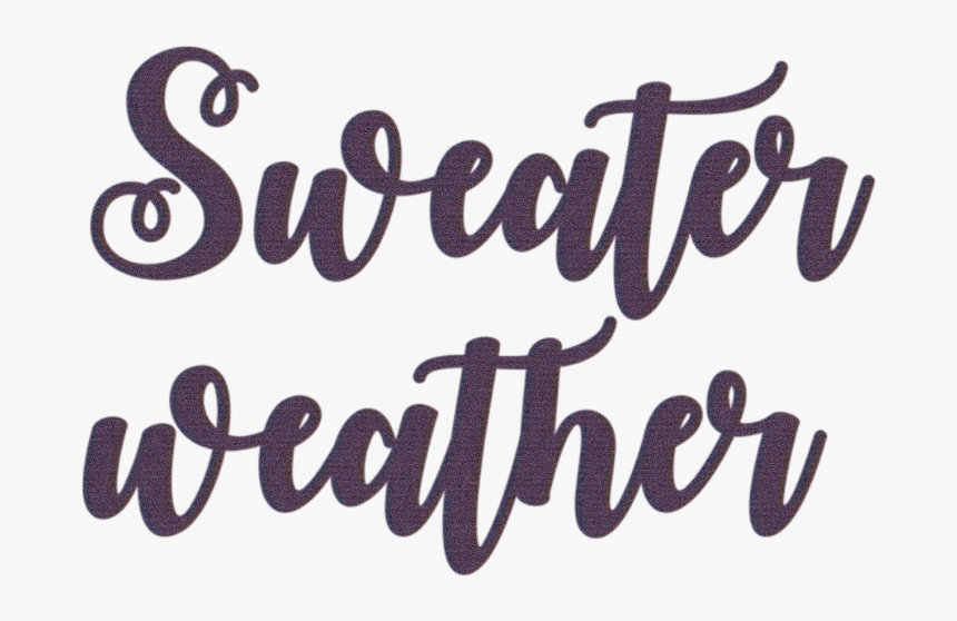 #sweaterweather #sweater #weather #tumblr #black #cute - Calligraphy, HD Png Download