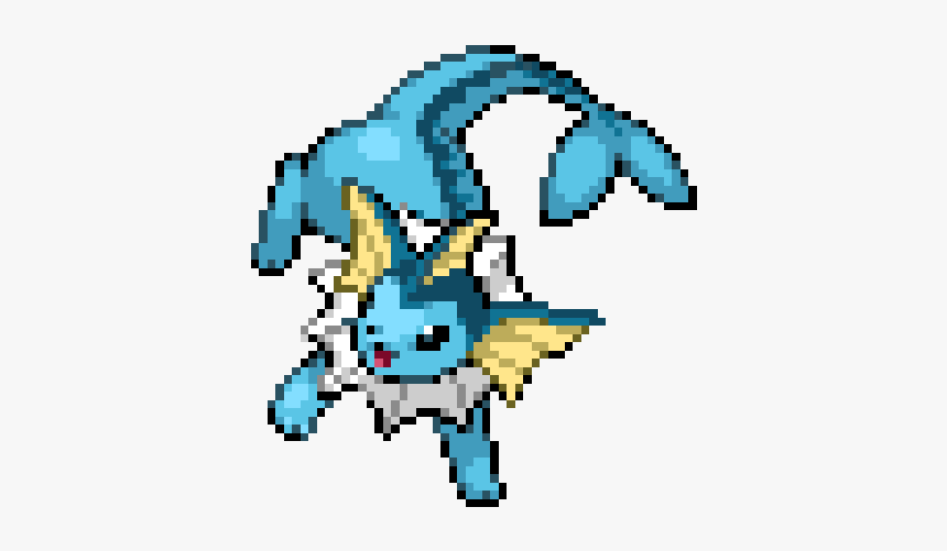 Black And White Vaporeon Sprite, HD Png Download