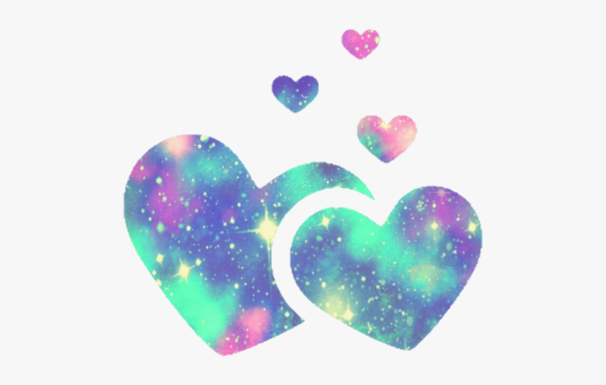 #heart #galaxy #universe #cosmo #space #nebula #blue - Heart, HD Png Download