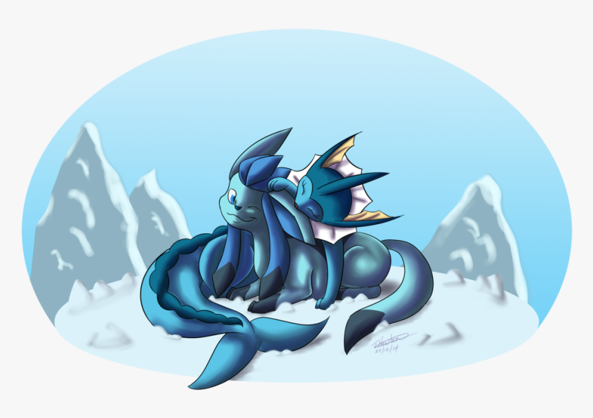 Jpg Transparent Stock Vaporeon Drawing Male - Glaceon X Vaporeon, HD Png Download