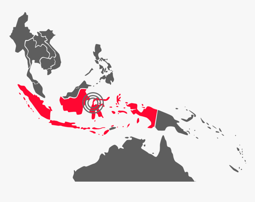 Transparent Indonesia Map Png - South East Asia Map Png, Png Download