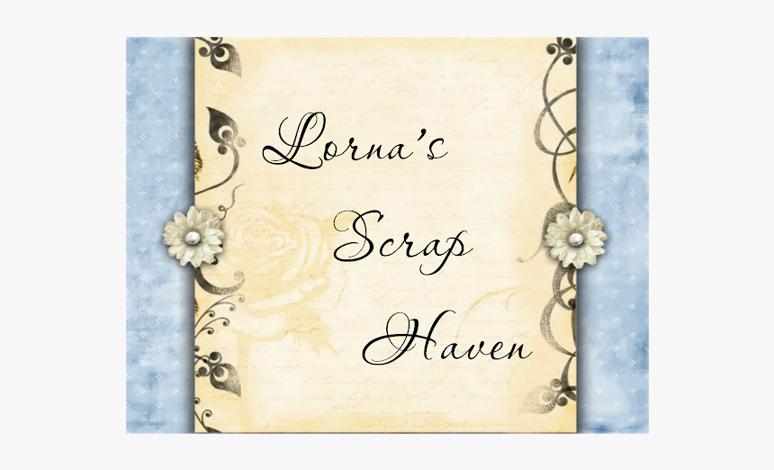Lorna S Scrap Haven - Cream Background With Flower, HD Png Download