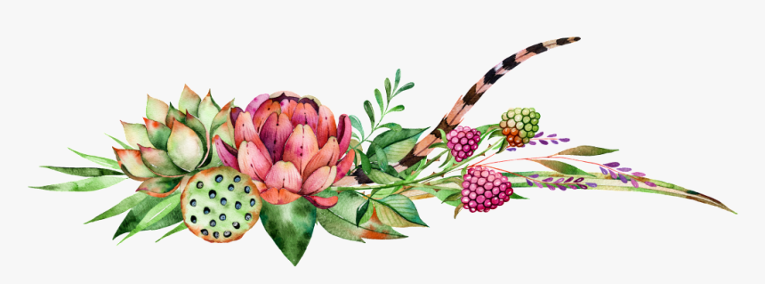 Fleshy Berries Lotus Watercolor Hd Png - Watercolor Painting, Transparent Png
