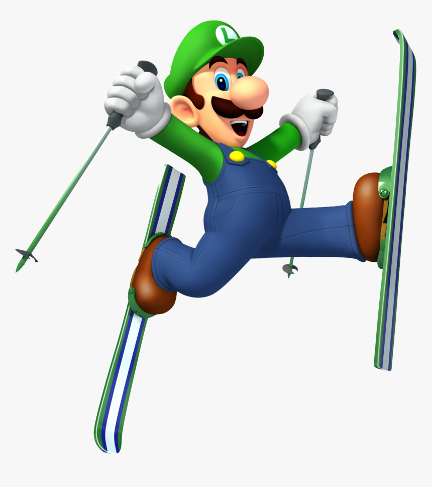 Luigi Super Mario Party, Super Mario Brothers, Super - Mario And Sonic At The Olympic Winter Games Luigi, HD Png Download