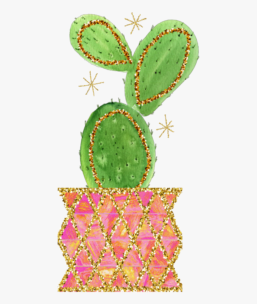 #freetoedit #ftestickers #cactus #glitter #watercolor - Barbary Fig, HD Png Download
