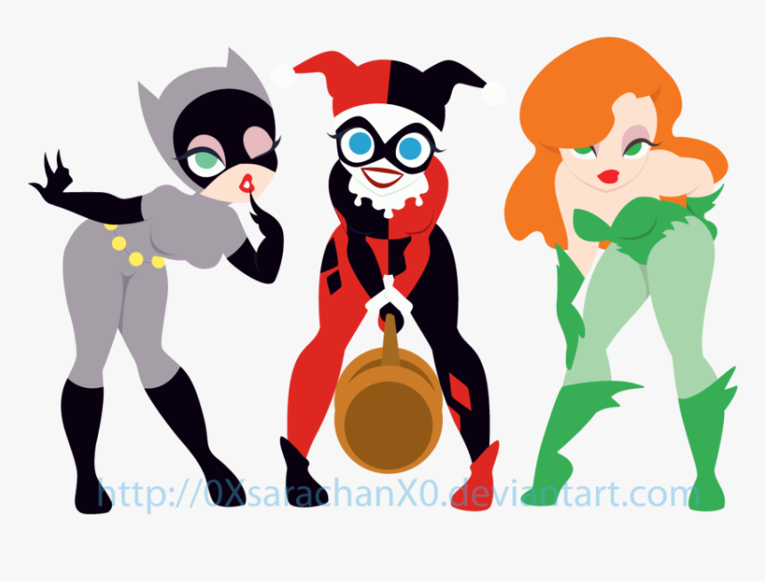 Batman, Harley Quinn, And Poison Ivy Image - Poison Ivy, HD Png Download