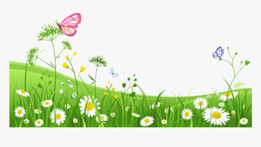 Free Png Download Grass With Butterfliespicture Png - Grass Background Clipart Png, Transparent Png