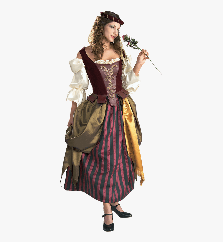 Womens Deluxe Renaissance Maiden Costume - Renaissance Costumes For Women, HD Png Download