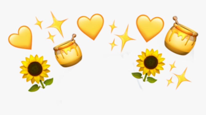Yellow Emoji Crown Edits - Yellow Emoji Crown, HD Png Download