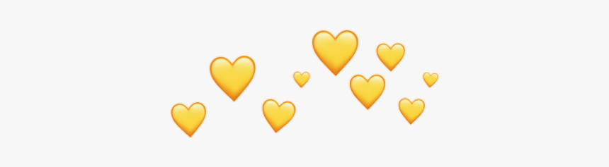 #yellow #heart #hearts #crown #heartcrown #amarillo - Ice Cream, HD Png Download