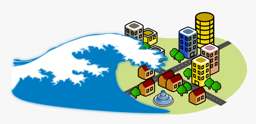 Wave Clipart Tsunami - Office Building Clip Art, HD Png Download