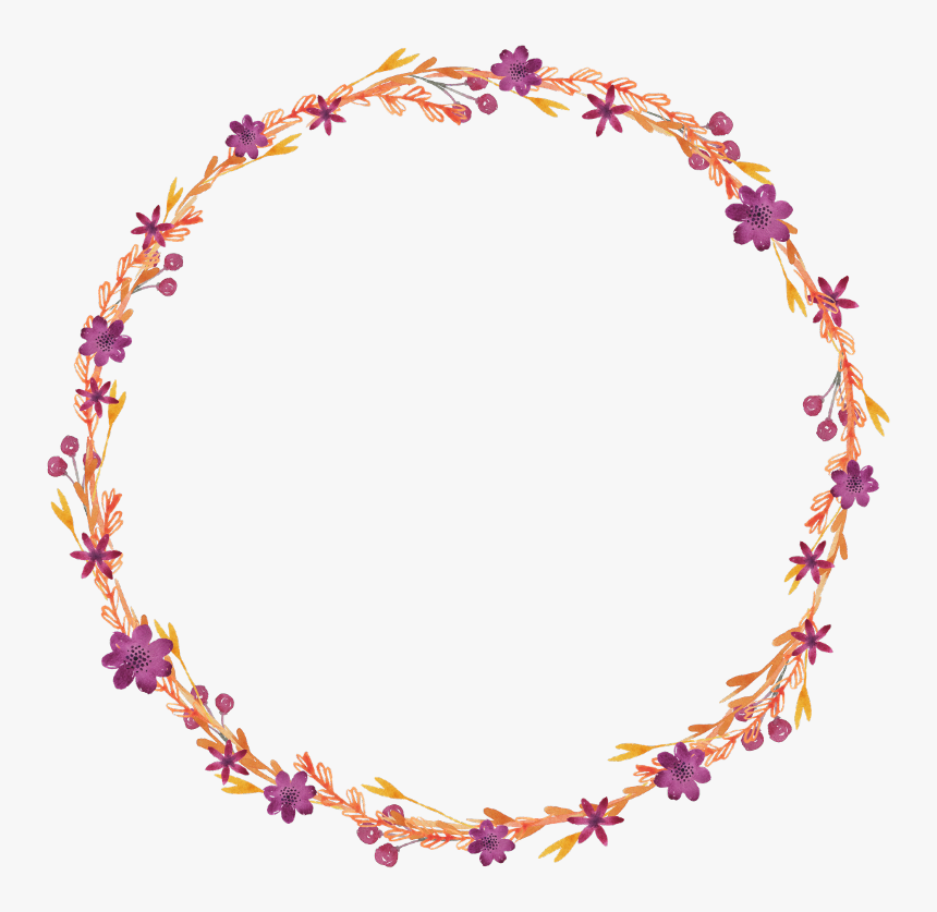 #flowers #vines #leaves #vinesandleaves #wreath #circle - Beaded Chain Anklet, HD Png Download