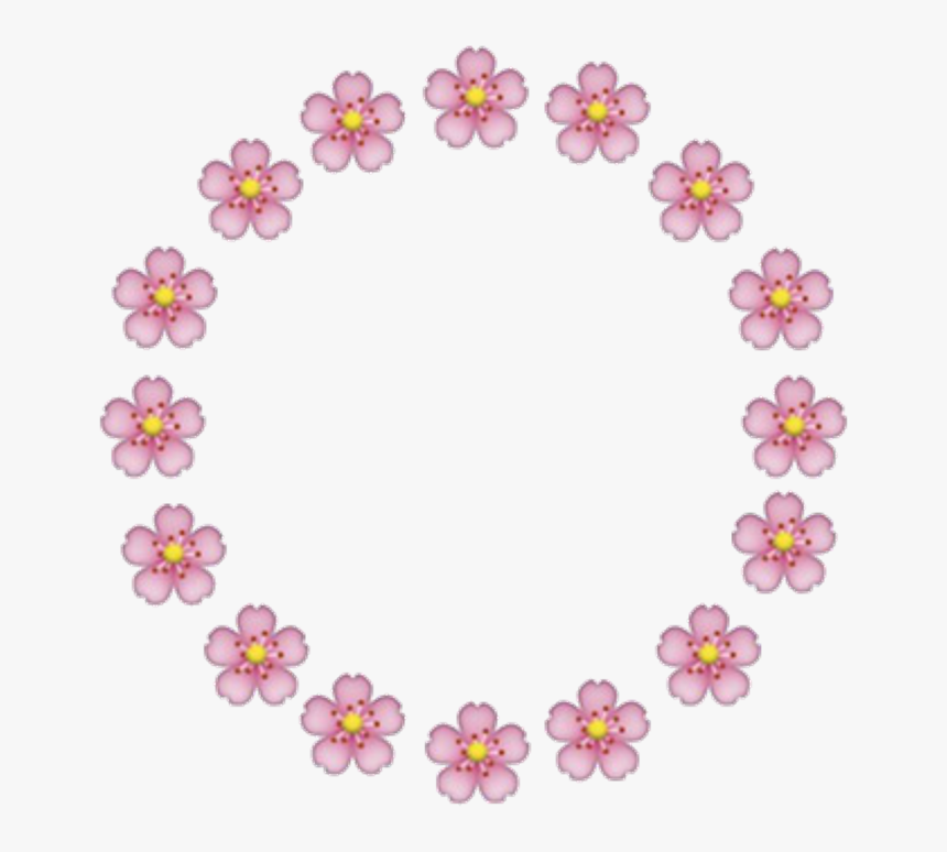 #circle #emojicircle #flowercircle #tumblrcircle #flowers - Iphone Aesthetic Emojis Png, Transparent Png