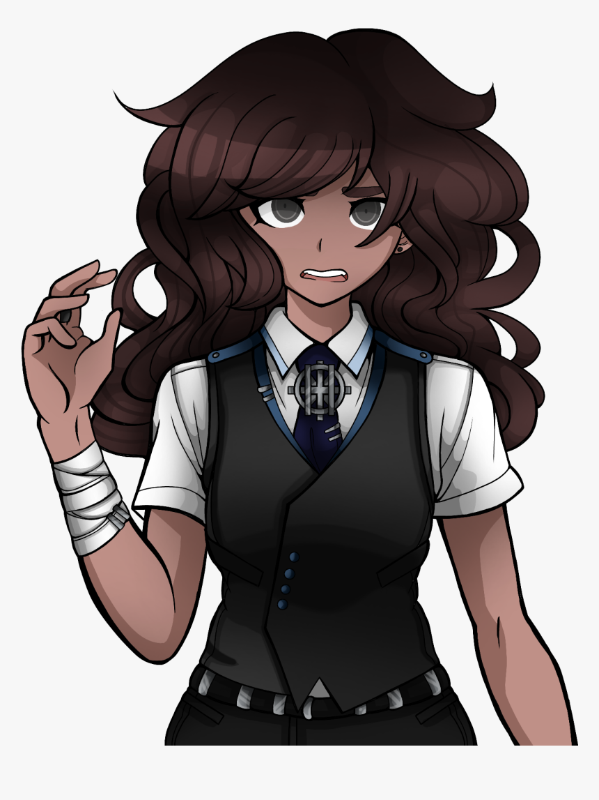 Curly Hair Danganronpa Sprite, HD Png Download