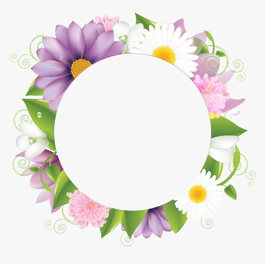 Floral Frame Png, Transparent Png