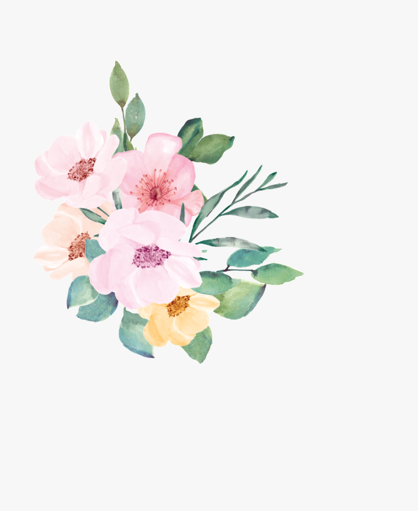 Watercolor Hand-painted Plant Flower Transparent About - Artificial Flower, HD Png Download