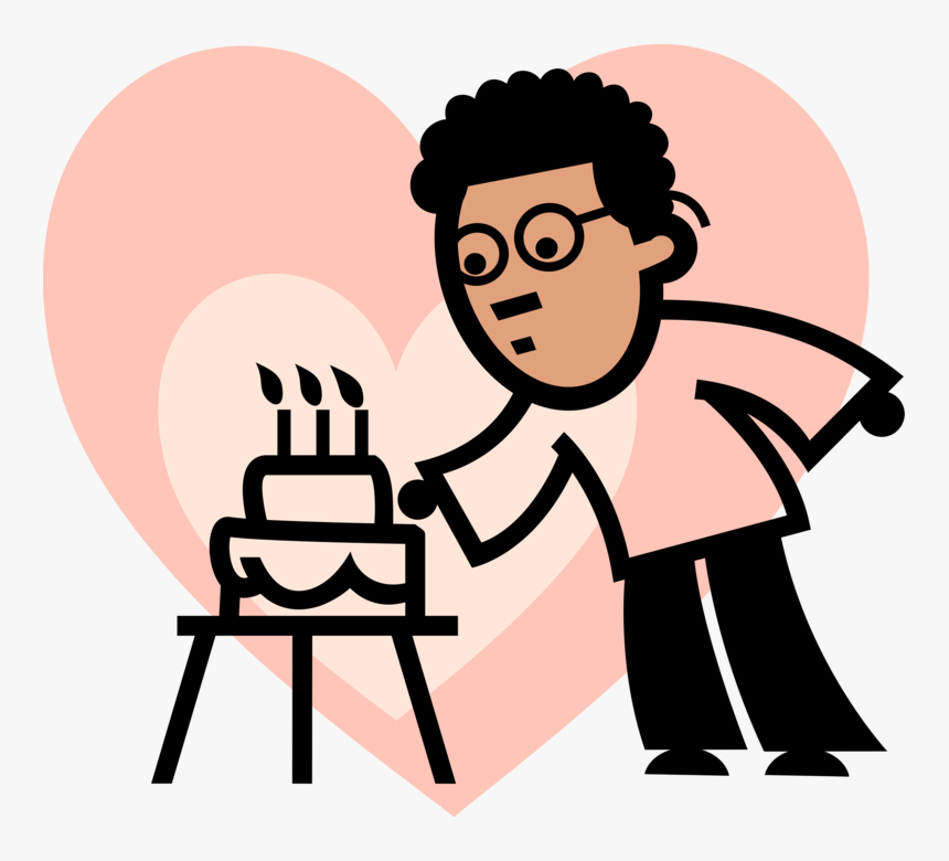 Vector Illustration Of African American Birthday Boy - Accountant Cartoon, HD Png Download