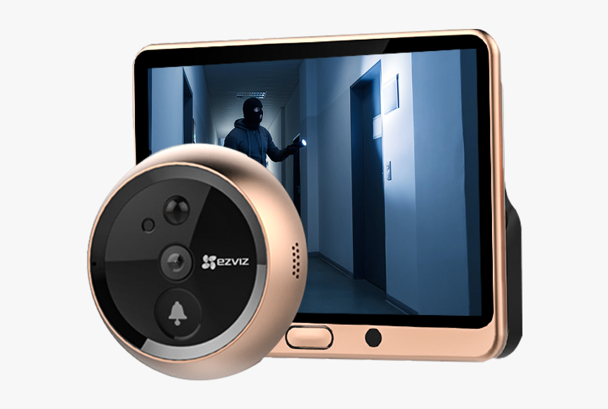 海康威视萤石智能电子猫眼监控摄像头 Dp1可视门铃防盗家用门禁 - Gadget, HD Png Download