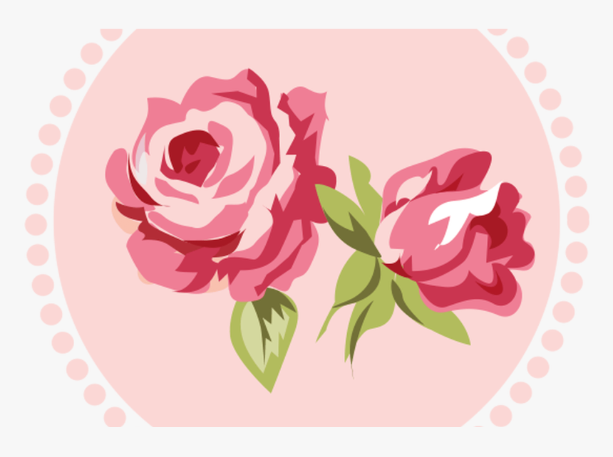 Pink Rose Clipart Shabby Chic Pencil And In Color Pink - Shabby Chic Roses Png, Transparent Png