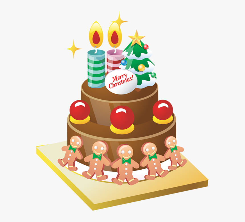 Christmas Cake Clipart Free, HD Png Download