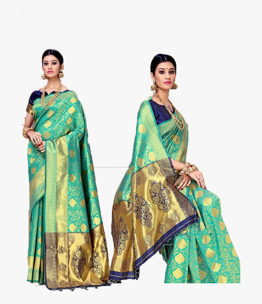 Banaras Silk Saree - Silk, HD Png Download
