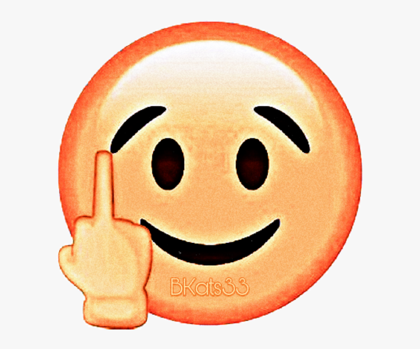 #bkats33 #fuckyou #middlefinger #up #emoji #lmao #omg - Smiley, HD Png Download