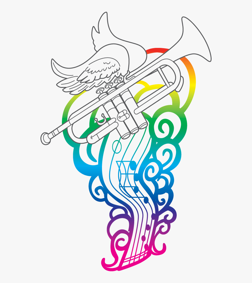 Trumpet Colored By Wendyskaleidoscope On Deviantart - Illustration, HD Png Download