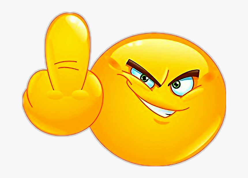 #fuckyou😂😂😂😂😂 Y Comprobado #emoji #smile #ftestickers - Middle Finger, HD Png Download